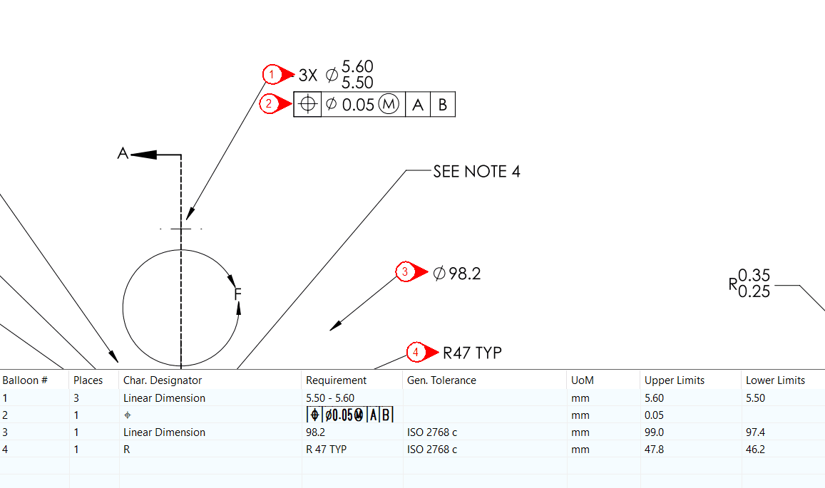 Auto ballooning software GD&T